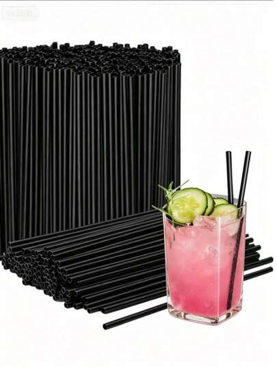 10/20/50/100pcs Black Disposable Coffee/Drink Stirrers, Can Be Used As Coffee Straws Or Cocktail Stirrers, PP Material, Pointed Tip, Black, For Milk Tea, Soy Milk, Juice, Supplies, Suitable For Iced Coffee, Smoothies, Milkshakes And Any Cold Drinks, Applicable For Wedding Events And Parties