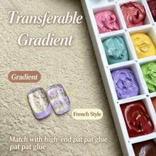 24 Colors Nail Patting Gel Palette | Solid Cream Pudding Gel For Gradient & Stamping Nail Art ,Viral On TikTok⁢ | Mixable & Buildable | Perfect For French Tips, Ombre & Nail Art Designs | 24 Shades Set - 彩色 - 查看 5