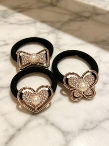 Bộ 10 băng đô giả đá lấp lánh, chất liệu dệt kim co giãn dễ thương, phụ kiện tóc tối giản thanh lịch. - Nhiều màu - Xem 3