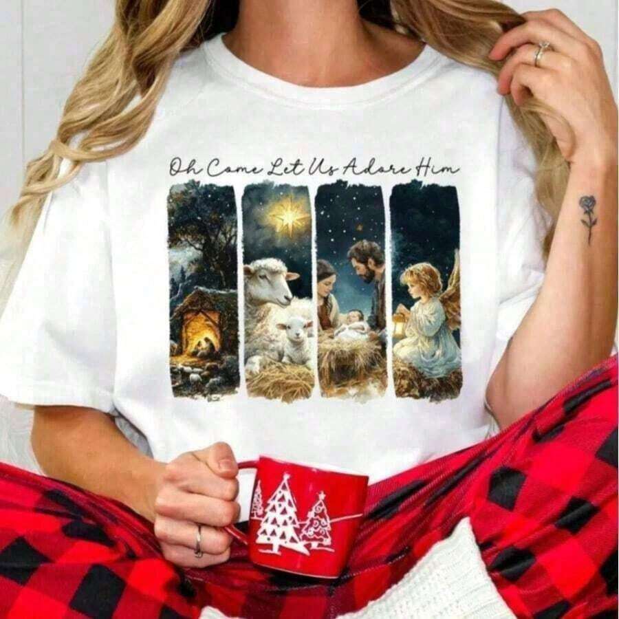 1 pieza de camisetas de verano, conjuntos de primavera para mujer, camisetas de verano, camisas de mujer, camiseta con diseño de las pinceladas de Jesús, camiseta de Pascua resucitada, camiseta cristiana de Pascua, camiseta con diseño bíblico como regalo para cristianos, camiseta de Jesús, camiseta de Jesús resucitado, camisetas de verano para adolescentes, camisetas gráficas estampadas de gran tamaño, 100% algodón para mujer, camiseta informal de manga corta con cuello redondo, 1 pieza de camisa de moda holgada y cómoda, ropa de verano, conjuntos de primavera para mujer, ropa de verano, tops de verano, 180 g, 100% algodón. Camiseta deportiva para mujer - Blanco006 - Ver 1
