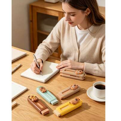 1pc Capybara Push-Pull Eraser, Student Drawing & Exam 4B Eraser, Creative Cartoon Style Push Eraser, For Students, Office, Back To School