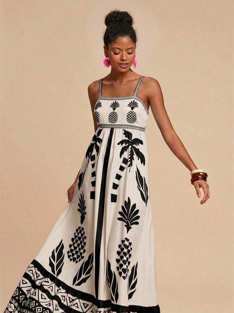 Vestido de tirantes tejido para mujer, atuendos de verano para mujer, ropa de playa, primavera y verano, Pascua, atuendos de vacaciones, atuendos de playa para mujer, vacaciones de primavera, atuendos de vacaciones para mujer, atuendos de concierto para mujer, BOHO, bohemia, festival de música, atuendos del 4 de julio, ropa de mujer para vacaciones tropicales, romántico - Albaricoque - Ver 1
