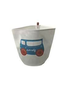 1pc Cartoon Car Shaped Storage Basket, Suitable For Baby Room Decor, Baby Shower, Laundry Basket, Baby Essentials, Baby Girl Products, Newborn Supplies - Multicolor - View 9