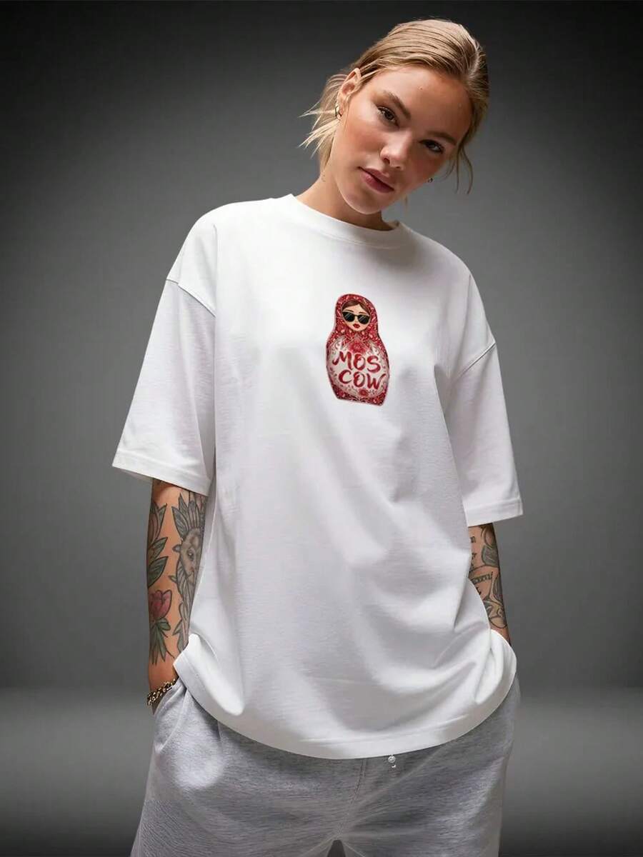 The Most Popular Women's T-Shirt Of 2026! A , Youthful, Lightweight, And Casual Short-Sleeved T-Shirt With An Adjustable Fit. The Material Is Durable And Reliable! - 9號馬特什卡 - 查看 1