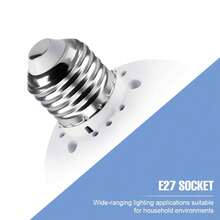 CanLing LED Silent Ceiling Fan Light E27/E26 Embedded Pendant Light Bulb AC85-265V 3-Speed Switch Control Awning Pendant Light Home Living Room Bedroom Study Kitchen Desk Bunk Bed Eye-Protection Flicker-Free Soft Light Summer Camping Tent Cool Small Fan - E27/E26 Fan Light Bulb - View 7