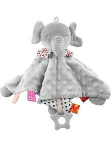 Elephant Design Baby Comfort Blanket, Soft Bath Towel, Sleeping Doll, Baby Blanket, Comfort Toy For Newborns, Hanging Ornament, Sleep Aid For Children 0-3 Years Old - 大象 - 查看 2