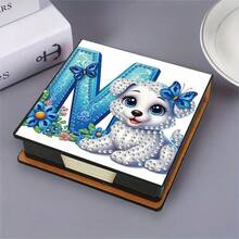 DIY 5D Diamond Painting Kit - Memo Pad Box - Unique Handmade Gift, Diamond Art Set, Asymmetrical Round Shape, Unique Handmade Gift For Office And Home Desk - BQ071 - View 5