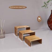3/6pcs Acrylic Display Stands, Acrylic Riser Stands, Clear Display Racks, Suitable For Shelves, Desserts, Cupcakes, Candies, Food, Desktop Collections, Product Display Stands, Figurines, Jewelry Display Cases - Clear - View 3