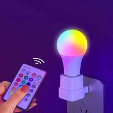 RGB Smart Bulb With 16 Adjustable Colors, E27 Screw Base, 220V, Floor Lamp With Remote Control For Color Changing, For Home Use, Ambient Light For Bedroom With 24 Key Dimming And Color Adjustment. - 2pc - View 11
