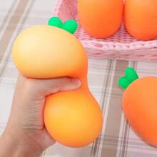 1 món đồ chơi bóp hình củ cà rốt mềm mại, mô phỏng trái cây và rau củ, đồ chơi để bàn văn phòng, quà tặng độc đáo. - Nhiều màu - Xem 7