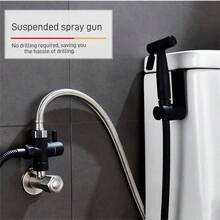 Tatukiko Handheld Toilet Bidet Sprayer, Stainless Steel Bathroom Personal Hygiene Sprayer Set, Adjustable Water Pressure Baby Diaper Sprayer, Suitable For Family Cleaning Use - Set - View 8
