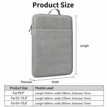 Túi đựng máy tính bảng 10.9-15.6" phù hợp với các thế hệ máy tính bảng 11, 10, 10.9 Air 5, Air 4, 10.9, 9, 8, 7, 10.2 Pro, 11. Túi có khóa kéo tiện dụng, trượt mượt mà. - Xem 8
