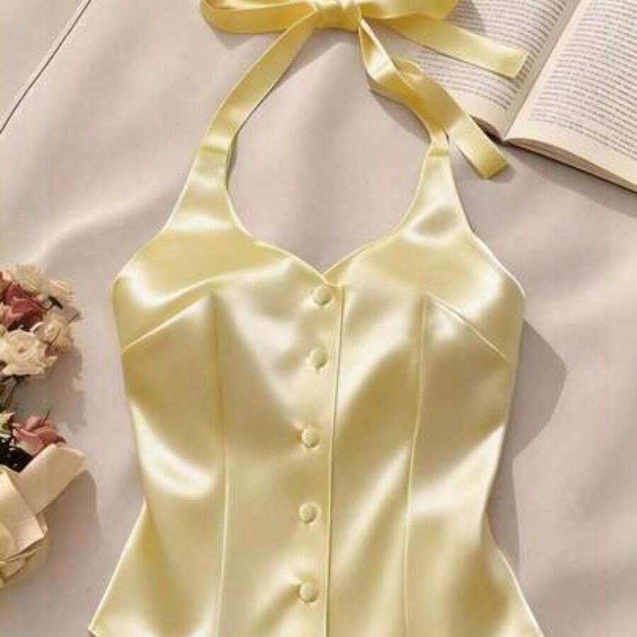 Women Blouses & Shirts - Light Yellow - View 1