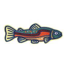 RHUAGYP 1pc Colorful Fish Shape Embroidered Patch, Vivid Trout/Salmon Graphic, Natural Animal Design, Iron-On Or Sew-On Badge, Suitable For Backpack Decoration - Multicolor - View 8