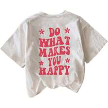 SweatyRocks Camisetas con estampado de leopardo para mujer, diseño de guepardo, estilo vintage, estética, para verano, Y2K - Letra roja blanca - Ver 1
