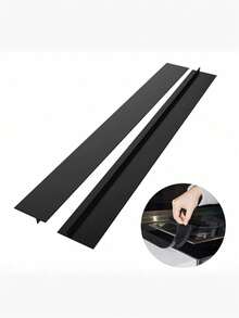 Stove Gap Cover, Kitchen Silicone Oven Gap Filler – Countertop Gap Protection, Easy To Clean (Black) - Multicolor - View 12