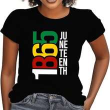 Camiseta impresa para hombres y mujeres - Negro - Ver 1