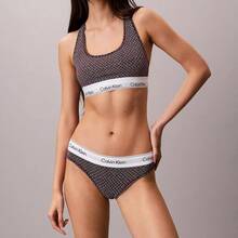 Calvin Klein Calvinklein Icon Cotton Modal Unlined Bralette QF8493 - Stencil Heart / Dark Berry - View 3