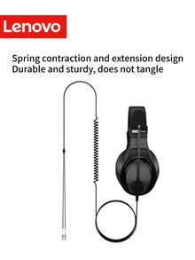 Lenovo E02 有線耳機附麥克風，3.5mm 耳機適用於電腦筆記型電腦、線上課程、英文聽力、辦公會議、客服中心、學習，附降噪麥克風 - 查看 10