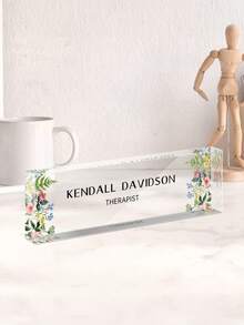 Biển tên để bàn acrylic nhiều họa tiết tùy chỉnh, tùy chỉnh tên và chức danh, biển hiển thị để bàn trong suốt, biển tên để bàn acrylic tùy chỉnh - Nhiều màu - Xem 12