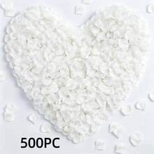 人造玫瑰花瓣，适用于婚礼、浪漫求婚、花童、餐桌装饰、迎婴派对、玫瑰主题装饰、派对及节日装饰、情人节装饰、情人节及母亲节装饰礼品 - 白色 - 查看 6
