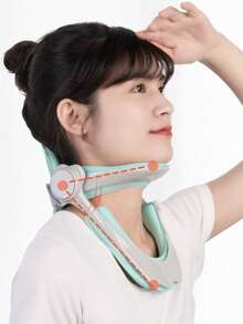 1pc Adjustable Neck Support Collar, Adult Neck Brace For Low Head Prevention, Home/Office Neck Traction Device, Comfortable Breathable To Relieve Fatigue, Suitable For Daily Office, Home Rest, Low Head Crowd, Long-Distance Driving, Neck Discomfort Relief - Adjustable Neck Support - View 4