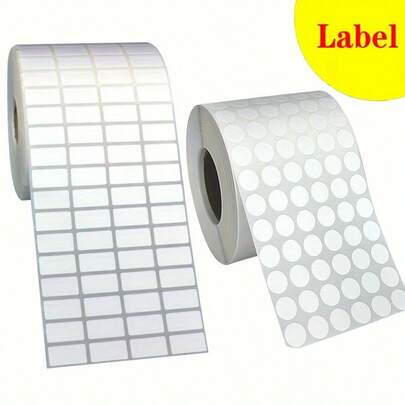 Diamond Painting Accessory Labels, Storage Container Stickers, Product Name And Number Labels, White Stickers Small Blank Self-Adhesive Writable Square And Round Stickers, 5D DIY Diamond Painting Tools
