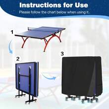 420D Black Table Tennis Table Cover, Full UV Protection, Outdoor Waterproof Durable Sun Shade - Ping Pong Table Cover - View 12
