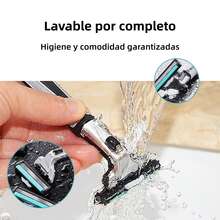 FD Men's 2-Blade Razor Kit, Includes 1 Handle And 21 Replaceable Shaving Heads With Lubrication Bar | Portable Non-Slip Men's Razor - A - View 11