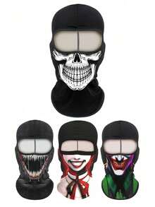 1 Stück/2 Stücke Unisex Sport Klettern elastische feuchtigkeitsableitende bedruckte Gesichtsmaske für Motorradfahren, geeignet für Outdoor, Lässig, Party, Cosplay - L - Übersicht 8