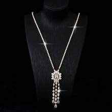 1 pieza Collar de lujo de alta calidad, joyería versátil y elegante para novia, adecuado para la boda - collar - Ver 10