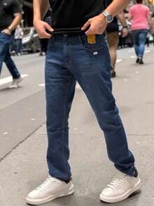 Men's Slim Fit Denim Jeans With Elastane And Lycra - 阿祖爾辦公室 - 查看 1