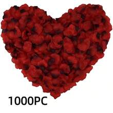 Pétalos de rosa rojo oscuro artificiales, para propuesta romántica, niña de las flores, decoración central, fiesta de ducha, rosa, rosa decorativa, estilo de decoración, decoración de fiesta y días festivos, decoración del Día de San Valentín, regalo de decoración del Día de San Valentín y Día de la Madre - Rojo oscuro - Ver 9