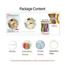 DIY Embroidery Kit With Instructional Guide, Beginner-Friendly Handmade Healing Home Decor Gift - Multicolor - View 14