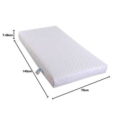 Fiber Thick Toddler Cot Mattress Anti Allergenic Removable Cover Firm Support