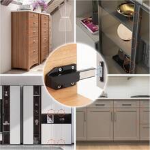 1/2/4 buah Kunci Tarik-Dorong Magnetik, Kunci Kabinet Sentuh Lepas Magnetik, Gagang Pintu Kabinet Magnetik Cocok Untuk Kabinet Dapur, Laci, Hitam - Satu Ukuran - View 3