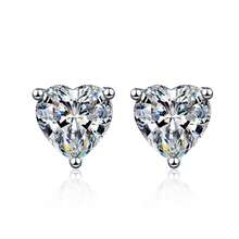 Women Stud Earrings - Heart-shaped 5mm - View 5