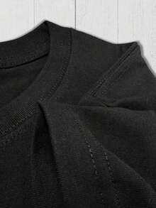 Kit Of 2 Rose T-Shirts, 100% Cotton, Premium Blouse, Round Neck, Shoulder-To-Shoulder Reinforcement, New Release, Basic Premium Cotton, Casual Streetwear, Spring/Summer - trắng/đen - Xem 4