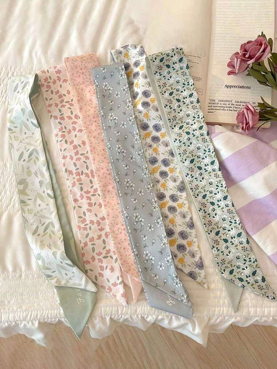 6pcs/Set Women's Retro French Style Headbands, Featuring Floral, Polka Dot, Gingham Patterns In Green, Pink, Blue, And White.Fashionable And Versatile Headbands With An Elegant, Simple & Minimalist Style, Suitable For Daily Wear, Casual Parties, Commuting, Vacation, Hair Styling, Makeup And Fashion Accessory Matching.Pink Accessories Valentine's Day Turban Headband Sweatband, Hairband Fall Winter Hair Band Hair Accessories For Women Elegant Scarf Women Bandanas Soft Headwrap Summer Outfits TMIE - Nhiều màu - Xem 1