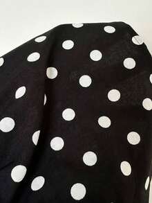 Set de 2 blusas de mujer de lunares blancos y azul marino, camiseta de tirantes de lunares tejidos blancos y azul marino, prendas esenciales de verano para mujer - Negro - Ver 6