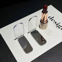時尚透明可折疊化妝鏡手機支架，自黏背貼鏡面支架，橫向與縱向雙用便攜式桌面手機架 - 彩色 - 查看 5