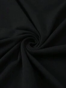Talla grande - talla extra grande - camiseta de mujer, hecha de algodón puro, tela ligera y transpirable, diseño de cuello redondo, diseño estampado, corte de manga corta, adecuada para primavera y verano. - Negro - Ver 4