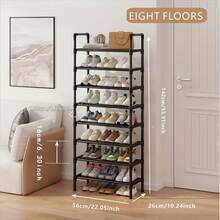 5-Tier Space-Saving Shoe Rack, Durable Metal, Multi-Use For Bedroom, Living Room & Bathroom, Closet Organizer Storage Tool Rack - Disassembled - View 4