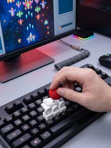 Bộ phím WASD hình cần điều khiển in 3D cho bàn phím cơ, phụ kiện phím lấy cảm hứng từ game thùng cổ điển, phím thay thế nhiều màu sắc, phụ kiện bàn phím trang trí độc đáo dành cho game thủ. - Nhiều màu - Xem 3