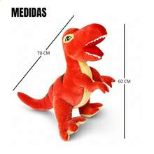 Dinossauro T-Rex – Macio, Lavável e Seguro 70cm - Azul - Visão 4