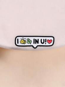 1pc "I Believe In You!" Enamel Brooch, Creative Animal Pun Dialogue Box Badge, Fashion Accessory, Gift For Friends - Multicolor - View 2