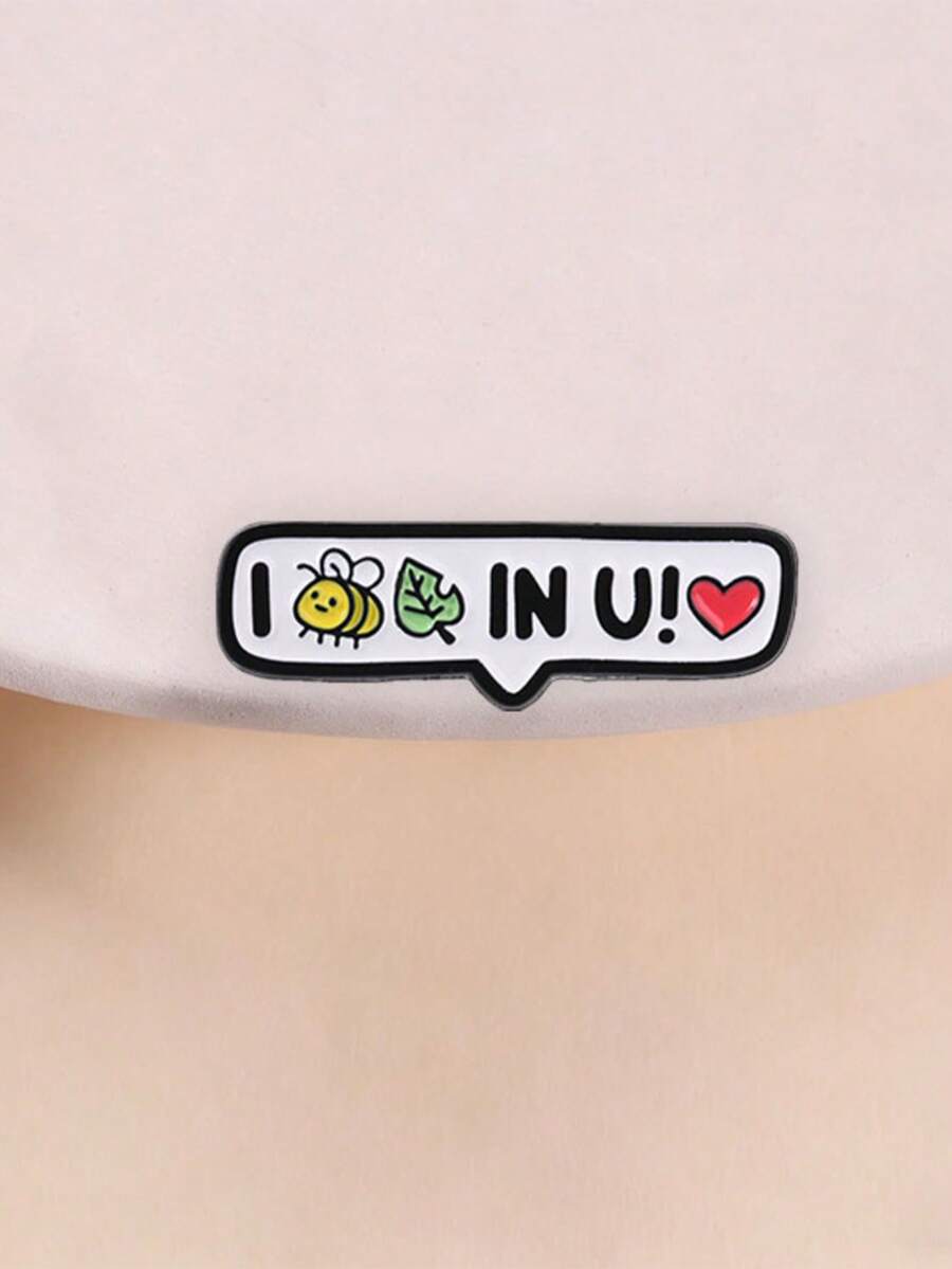 1pc "I Believe In You!" Enamel Brooch, Creative Animal Pun Dialogue Box Badge, Fashion Accessory, Gift For Friends