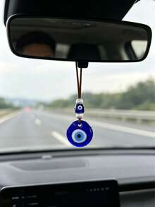 Retro Evil Eye Car Hanging Decor, Turquoise Blue Resin Ornament, Auto Interior Accessory - A - View 7
