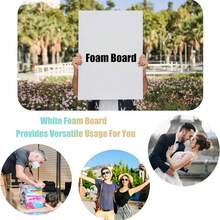 10Pcs/Set White Blank Foam Boards KT Board, Wedding Party Backdrop Decor, Personalized Photo Booth Welcome Standee Sign For Birthday Engagement, Home Event, Graduation, Back-To-School, Art Craft Display - White - View 4