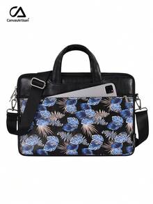 canvas artisan Túi đựng laptop thời trang bằng da PU, túi xách đa năng có tay cầm, túi bảo vệ máy tính xách tay in hình. - Xem 8